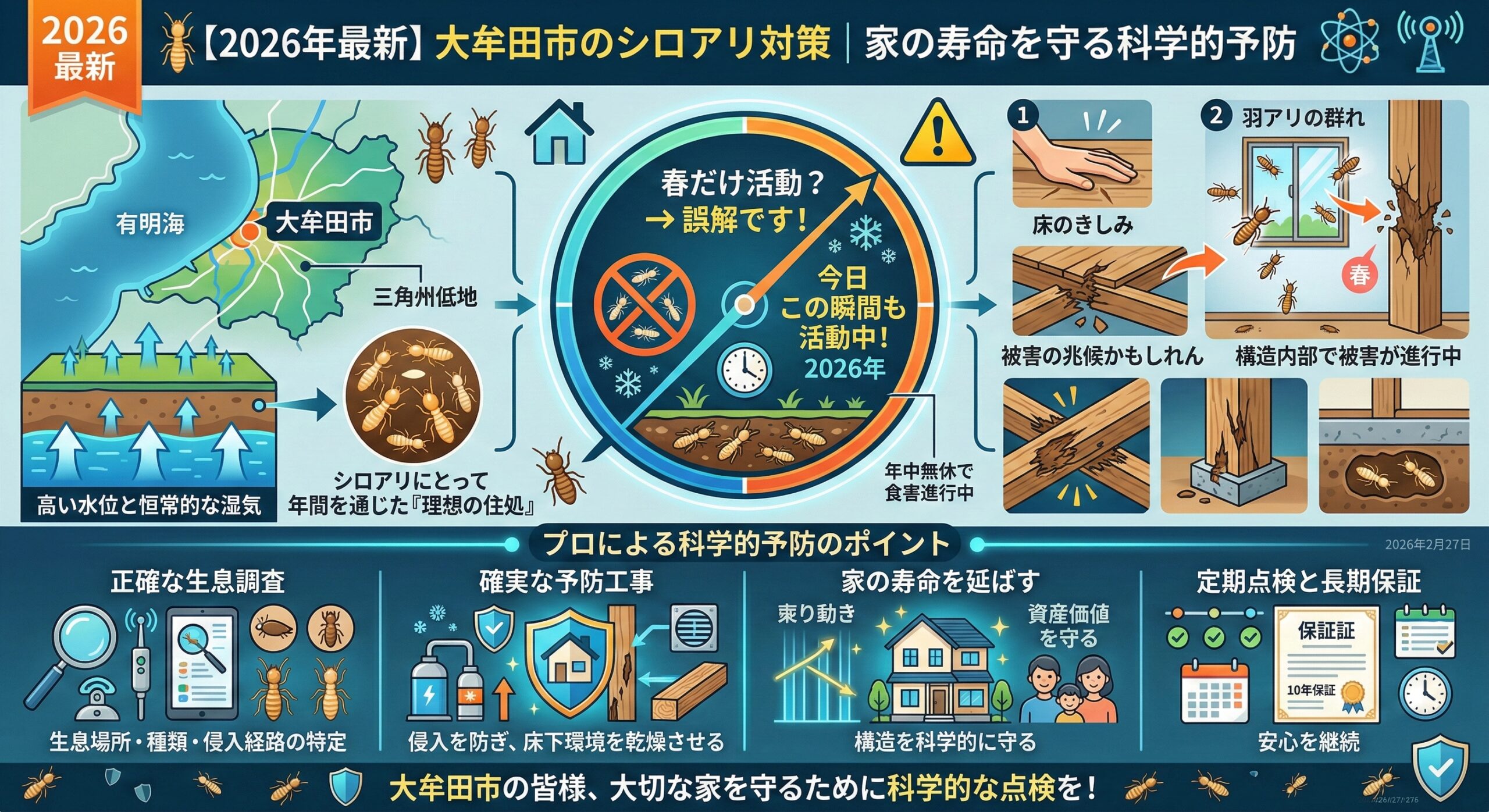 大牟田市のシロアリ対策家の寿命を守る科学的予防