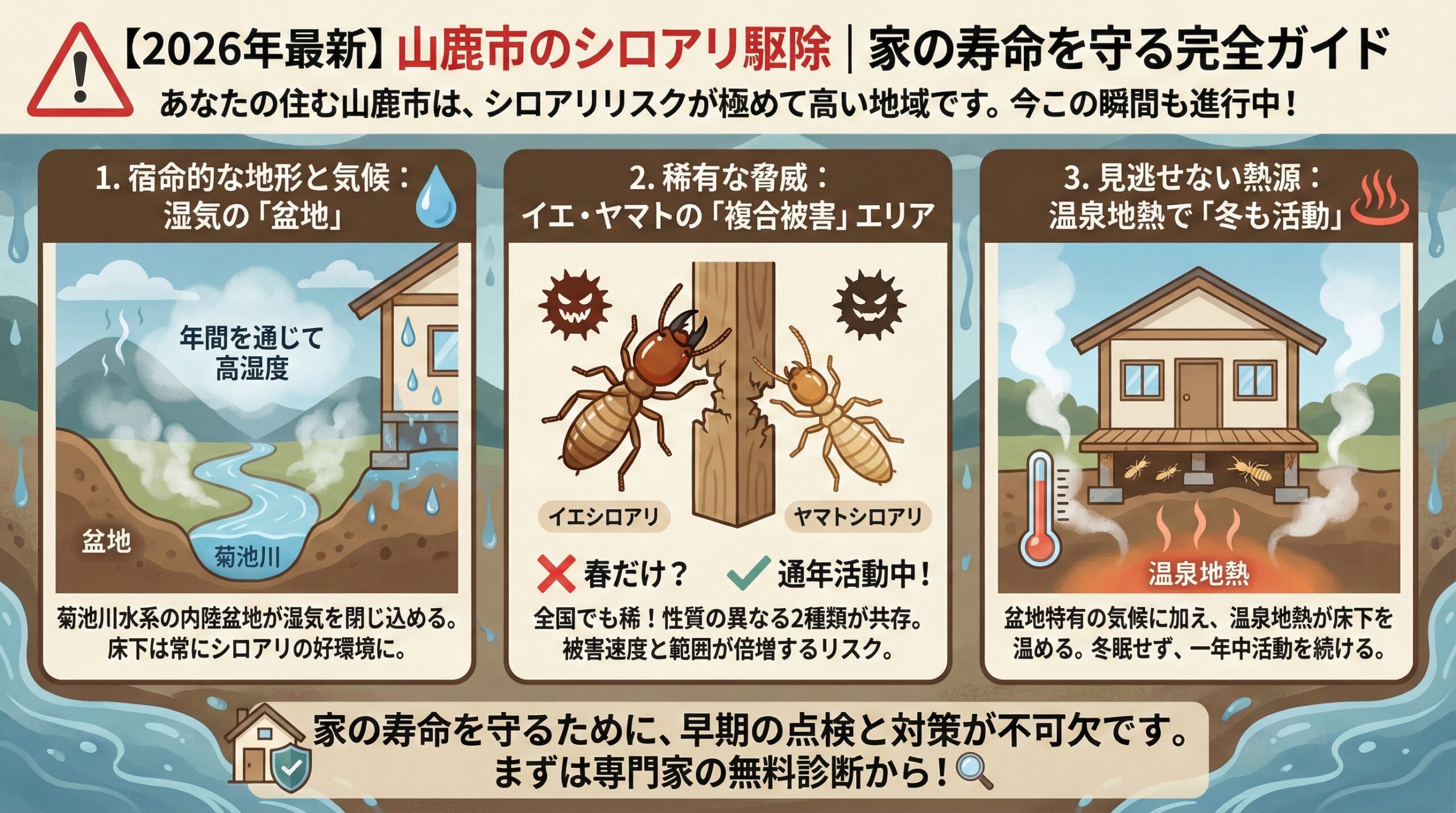 山鹿市のシロアリ駆除家の寿命を守る完全ガイド