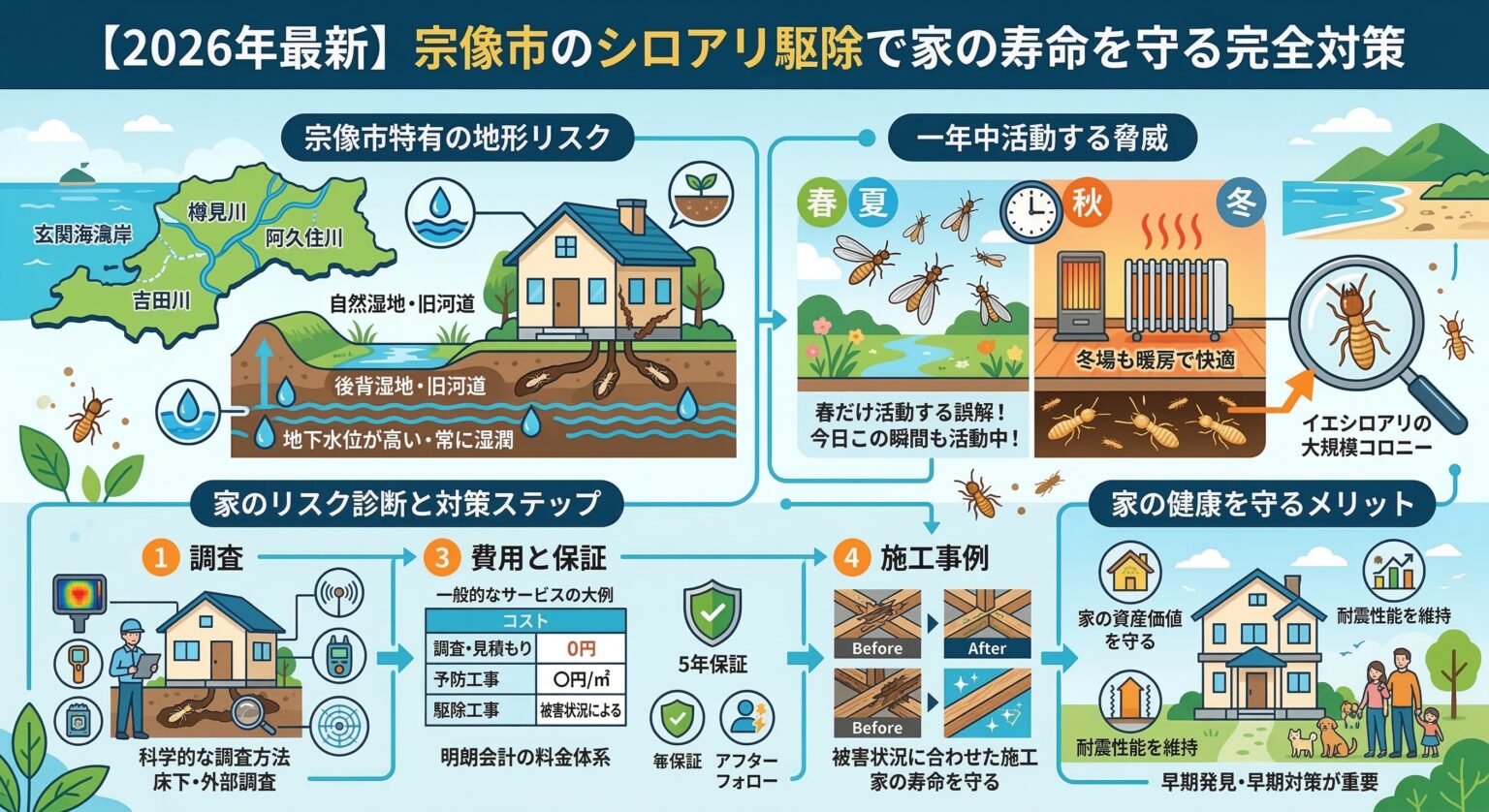 宗像市のシロアリ駆除で家の寿命を守る完全対策