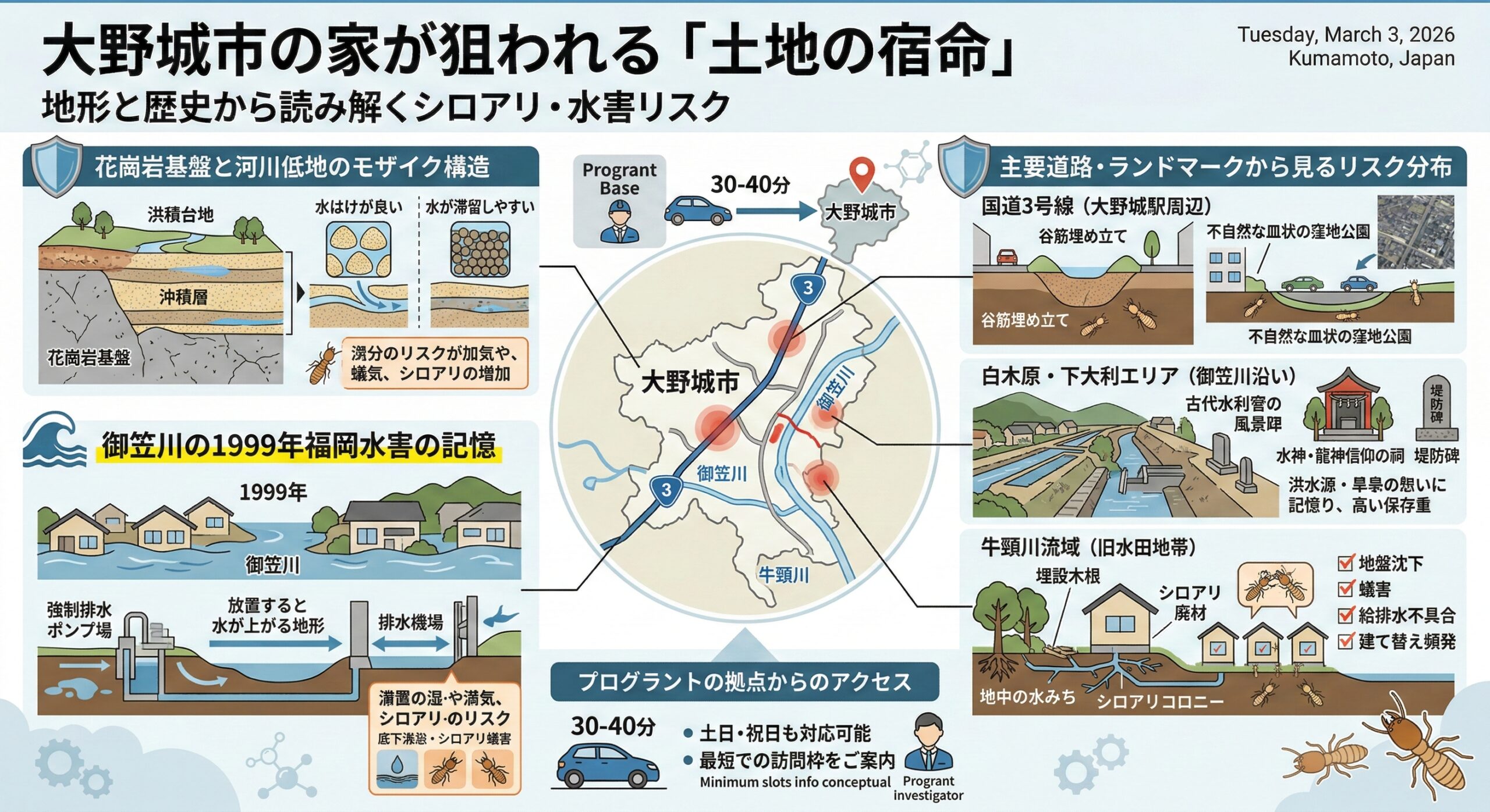 大野城市家が狙われる土地の宿命