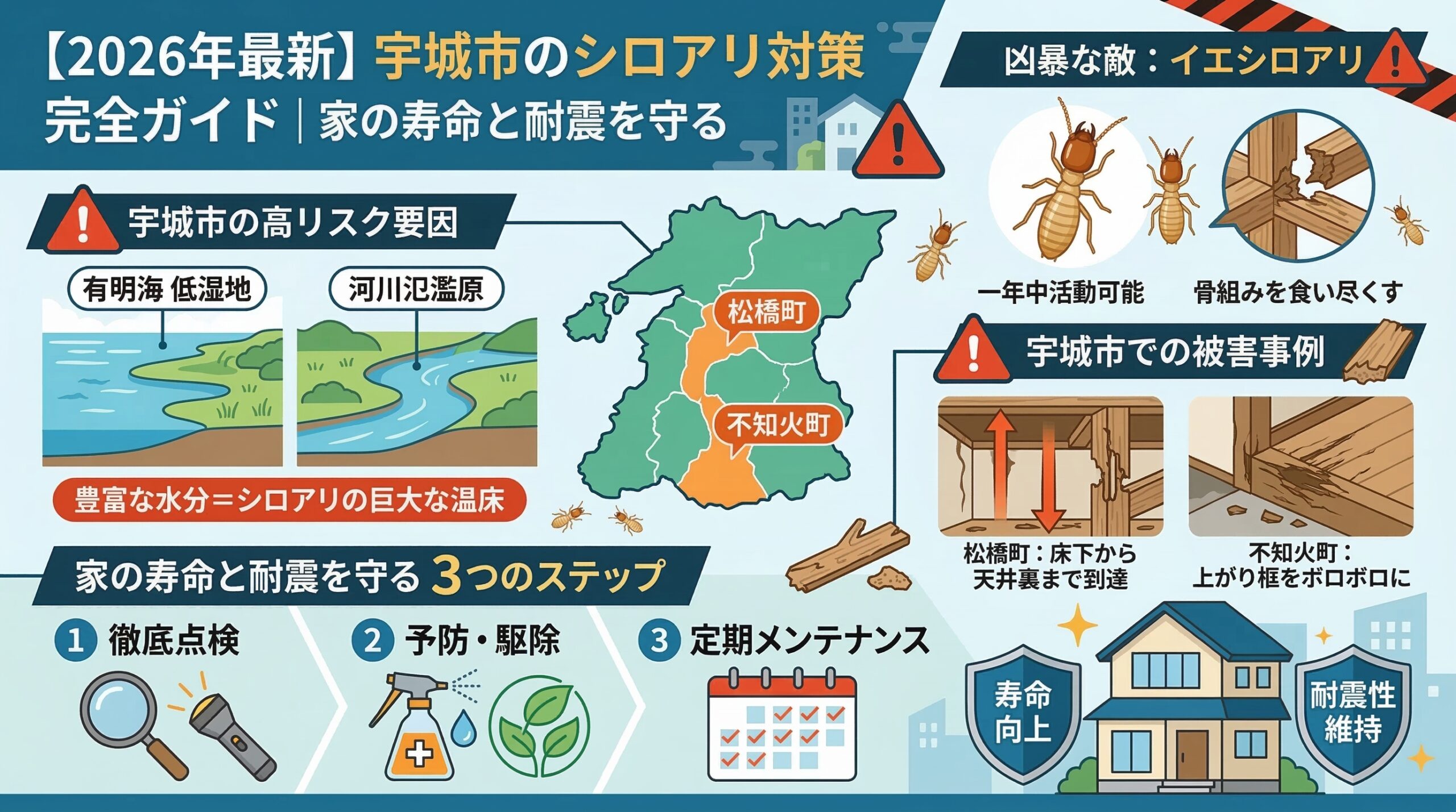 宇城市のシロアリ対策完全ガイド家の寿命と耐震を守る
